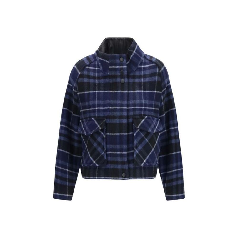 PINKO Blue Wool Oves Aries Shell Women's Jacket